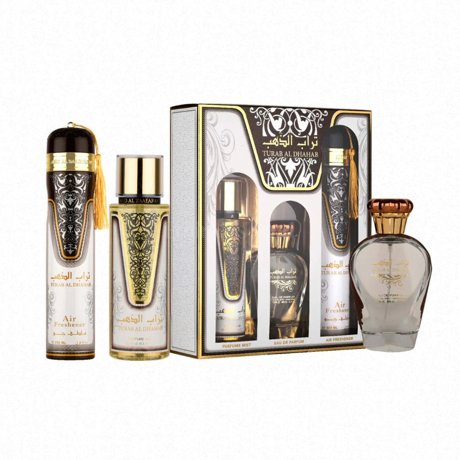 Ard Al Zaafaran Gift Set Turab Al Dhahab (EDP 100ml, A/F 300ml, Mist 250ml)